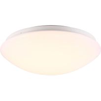 LED-plafondi Nordlux Ask, ø28cm, IP44, valkoinen