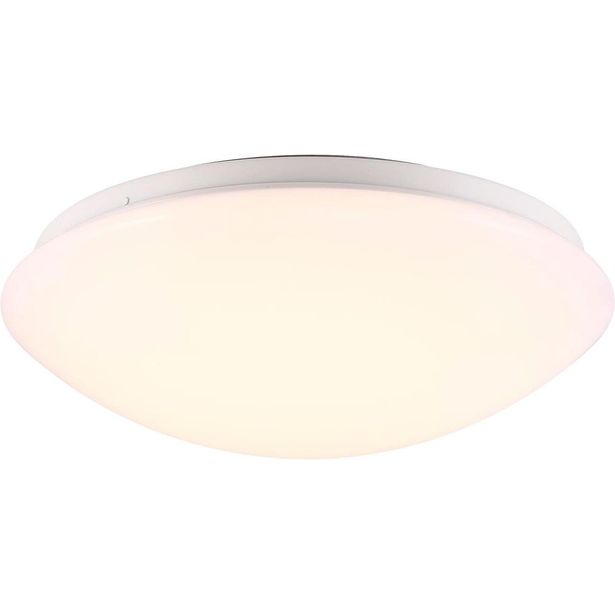 LED-plafondi Nordlux Ask, ø28cm, IP44, valkoinen