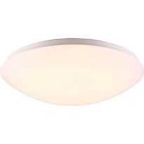 LED-plafondi Nordlux Ask, ø36cm, IP44, valkoinen