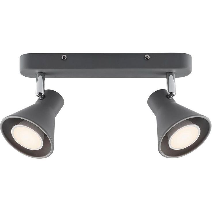 Kattospotti Nordlux Eik, 28,5cm, 2-osainen, mattaharmaa