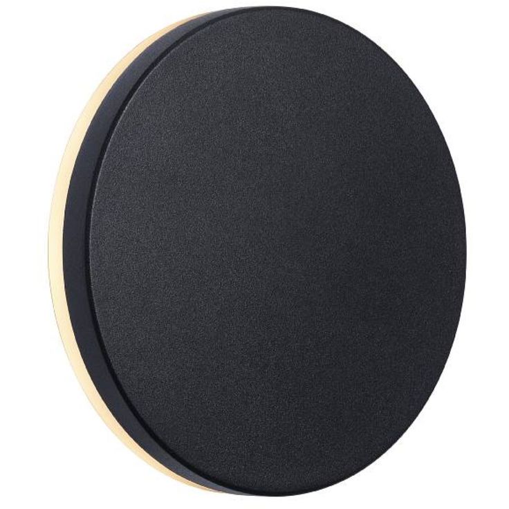 LED-ulkoseinävalaisin Nordlux Artego Round, Ø15cm, musta