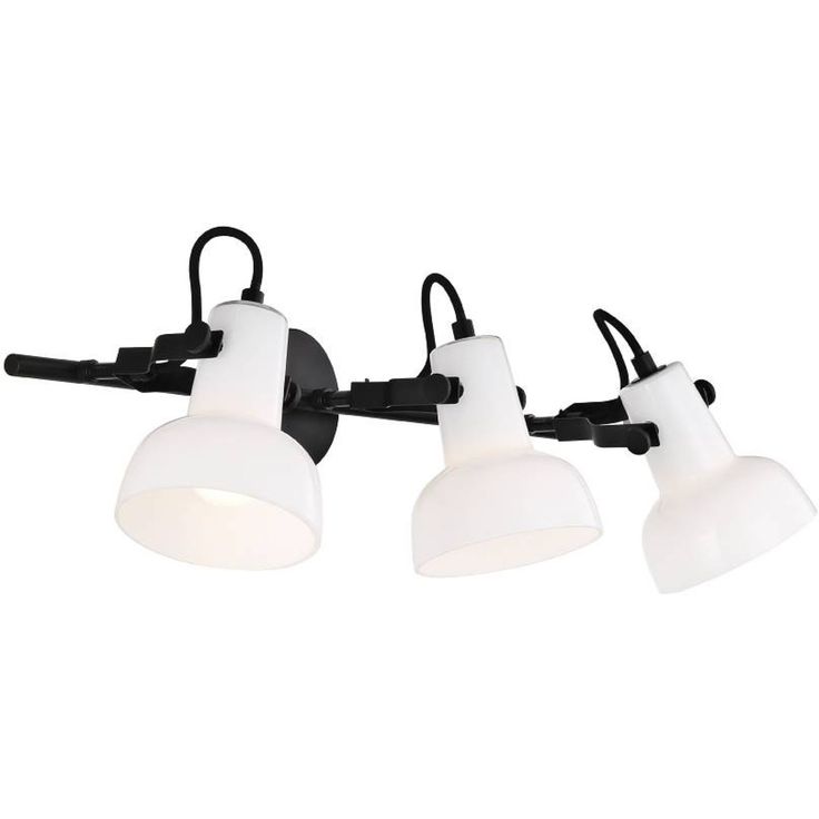Seinä-/kattovalaisin Nordlux Parson, 3-osainen, 525x255mm, musta/opaalilasi