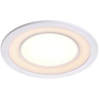 LED-alasvalo Nordlux Clyde 15, Ø14,5cm, 2700K, valkoinen