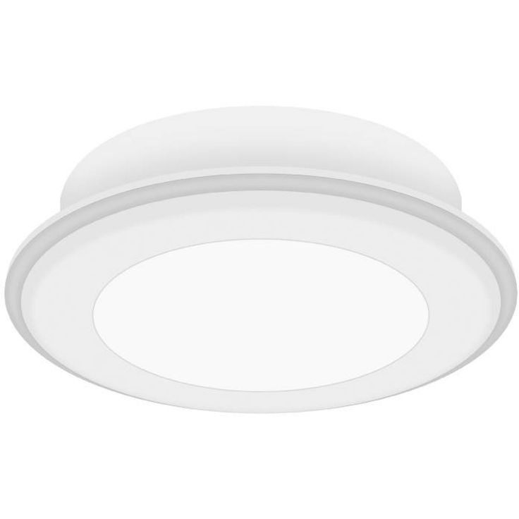 LED-alasvalo Nordlux Elkton 14, Ø14,5cm, valkoinen