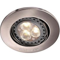 LED-alasvalo Nordlux Mixit Pro, ø8,5cm, GU10, harjattu teräs