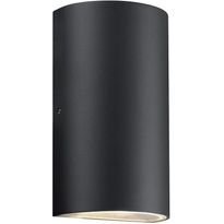 LED-ulkoseinävalaisin Nordlux Rold, ylös/alas, pyöristetty, musta