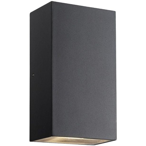 LED-ulkoseinävalaisin Nordlux Rold, ylös/alas, kulmikas, musta