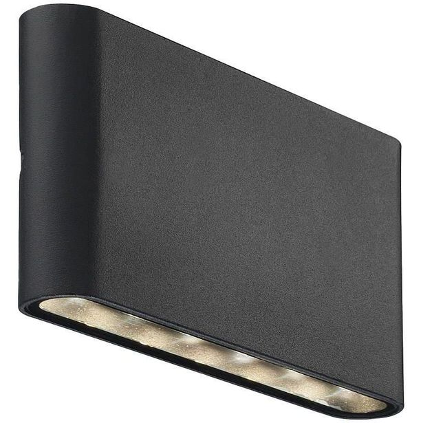 LED-seinävalaisin Nordlux Kinver, ylös/alas, musta