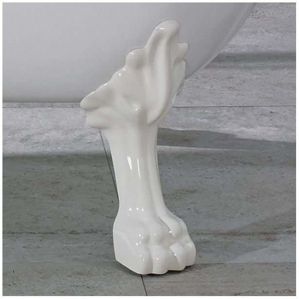 Kylpyamme Noro Old England 156, valkoinen, valkoinen leijona tassut