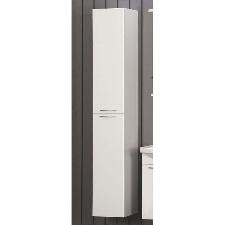 Korkea kaappi Noro Fix 280x310x1740 mm valkoinen kiiltävä