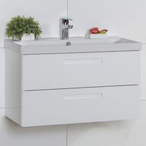 Allaskaappi Noro Relounge 800, kiiltävä valkoinen, 785x415x450mm, Verkkokaupan poistotuote