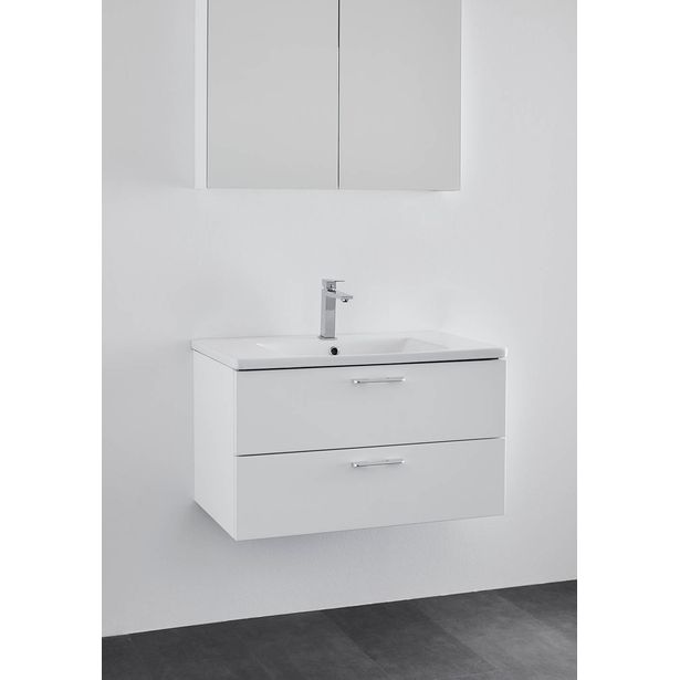 Pesuallaskaappi Noro Neo 800, 850x505mm, valkoinen