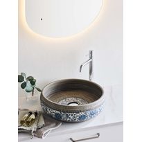 Pesuallas Noro Blossom, ø420 mm, sininen/harmaa, Verkkokaupan poistotuote