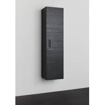 Korkea kaappi Noro Relounge, 400x1555mm, musta puukuvio