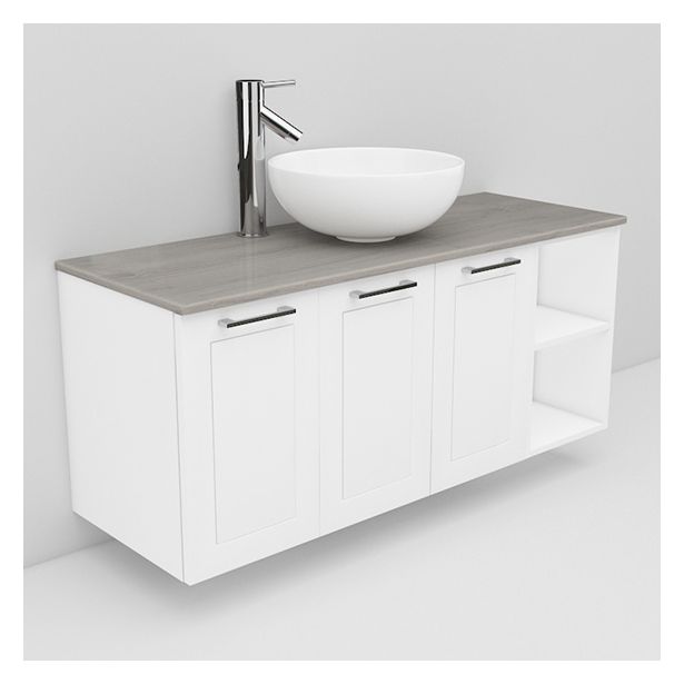 Allaskaappi ja Coast-allas Noro Flexline 133, 1200mm, marmoritaso, eri värejä