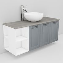 Allaskaappi ja Coast-allas Noro Flexline 141, 1200mm, marmoritaso, eri värejä