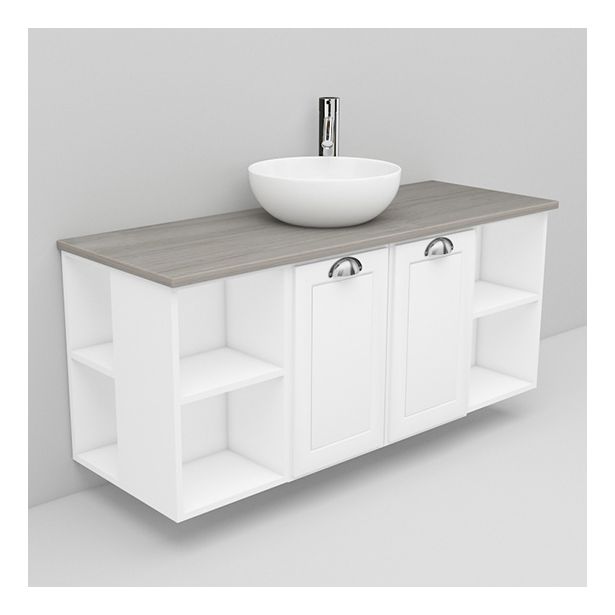 Allaskaappi ja Coast-allas Noro Flexline 149.3, 1200mm, marmoritaso, valkoinen kehysovi