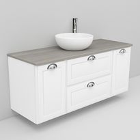 Allaskaappi ja Coast-allas Noro Flexline 157.3, 1200mm, marmoritaso, valkoinen kehysovi