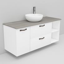 Allaskaappi ja Coast-allas Noro Flexline 165.1, 1200mm, marmoritaso, valkoinen