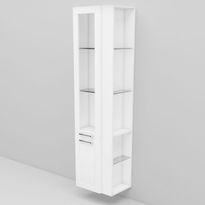 Korkea kaappi Noro Flexline 224.2, 300mm, valkoinen raami