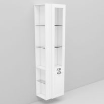 Korkea kaappi Noro Flexline 225.3, 300mm, valkoinen kehysovi