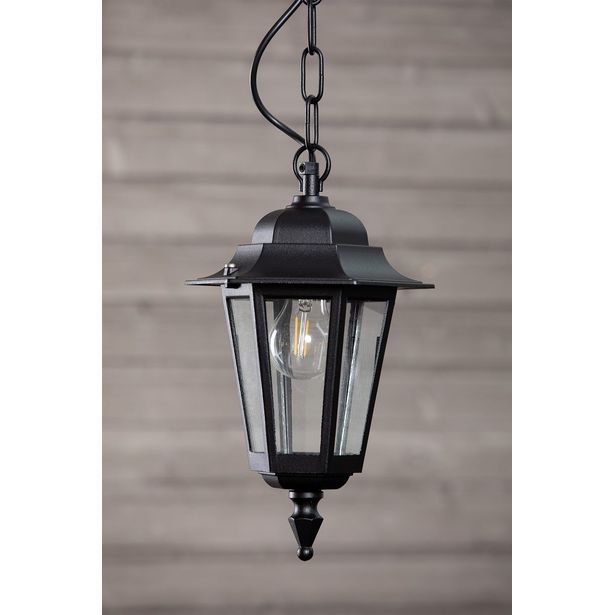 Riippuvalaisin ulkokäyttöön Noor Milano Mini, Ø205x275mm, musta