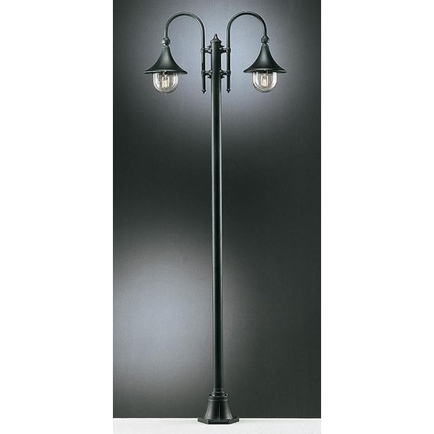 Pylväsvalaisin Noor Trumpetti, 2350x810x250mm, 2-osainen, musta