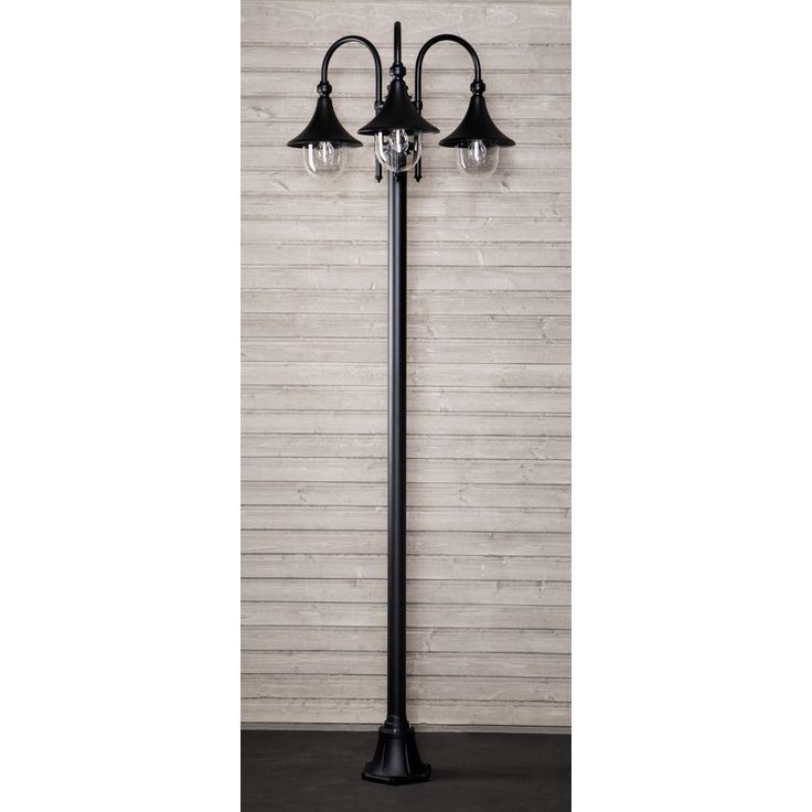 Pylväsvalaisin Noor Trumpetti, 2350x735mm, 3-osainen, musta