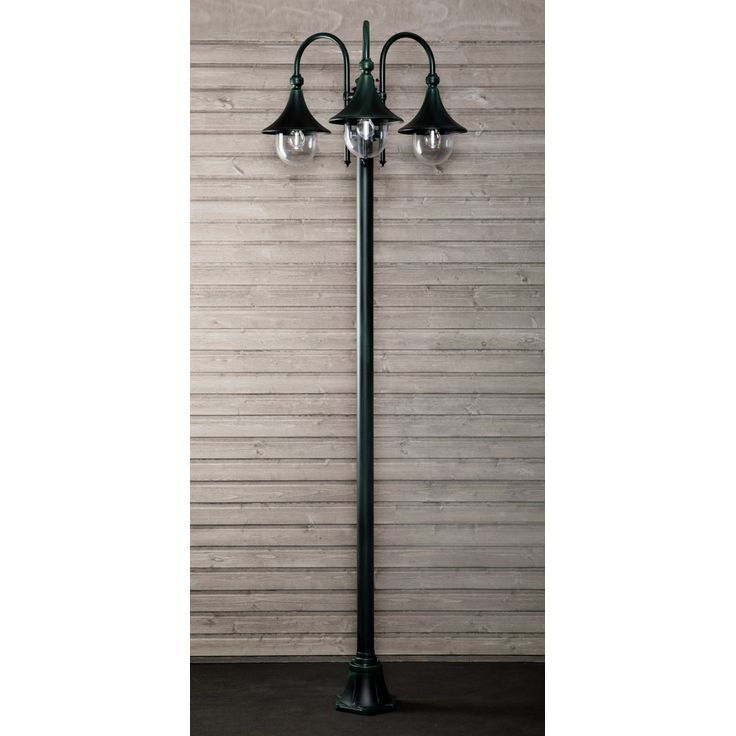 Pylväsvalaisin Noor Trumpetti, 2350x735mm, 3-osainen, vihertävä musta
