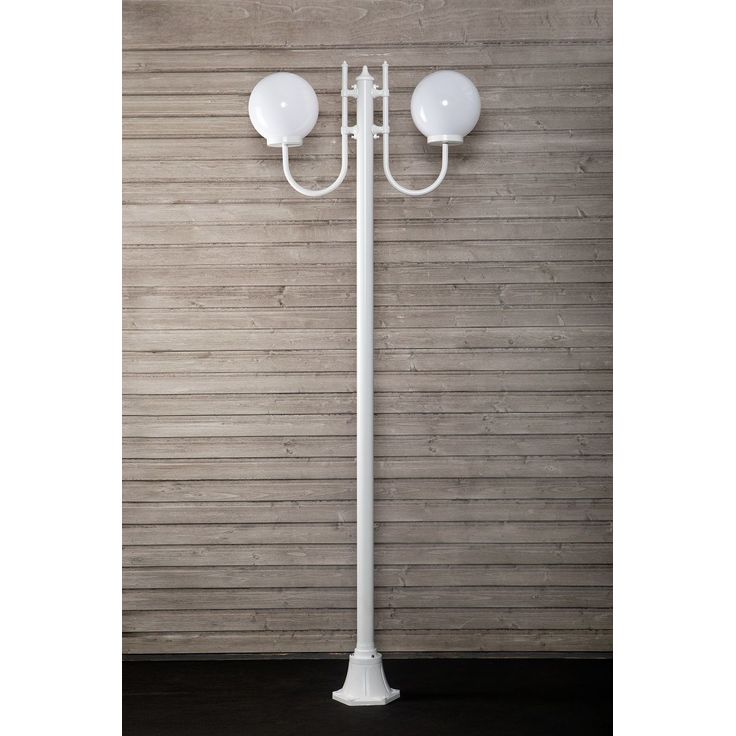 Pylväsvalaisin Noor Globo, 2350x810x250mm, 2-osainen, valkoinen