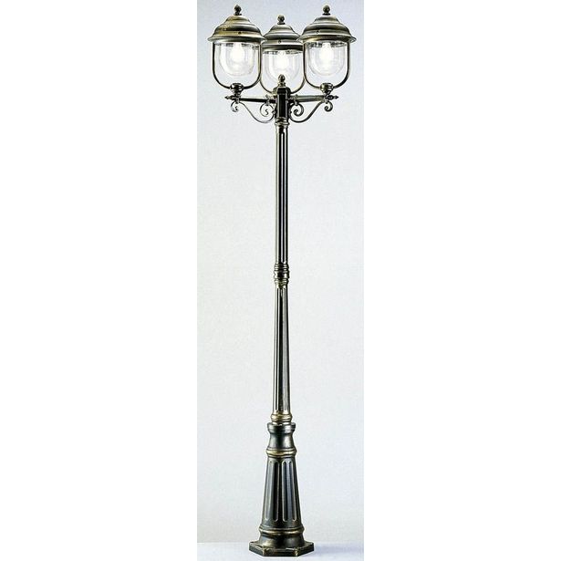 Pylväsvalaisin Noor Kello, 2180x590mm, 3-osainen, musta/kulta