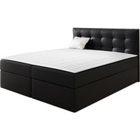 Jenkkisänky TOP 1 200x200 + sijauspatja, musta (7614), Verkkokaupan poistotuote