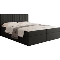 Jenkkisänkypaketti Nomla TIRULO, 140x200cm, sis. sijauspatjan ja sängynpäädyn, musta, Verkkokaupan poistotuote