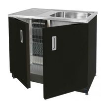 Allaskaappi Vilan Stainless, 900x1000x600mm, musta/rst
