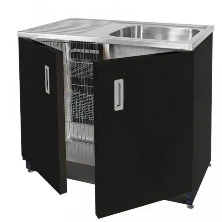 Allaskaappi Vilan Stainless VTB 10, 900x1000x600mm, musta/rst