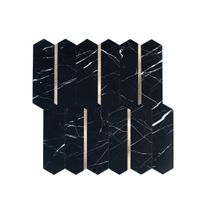 Sisustuslevy Nordih Black Marble Pinstripe, 4x275x270mm