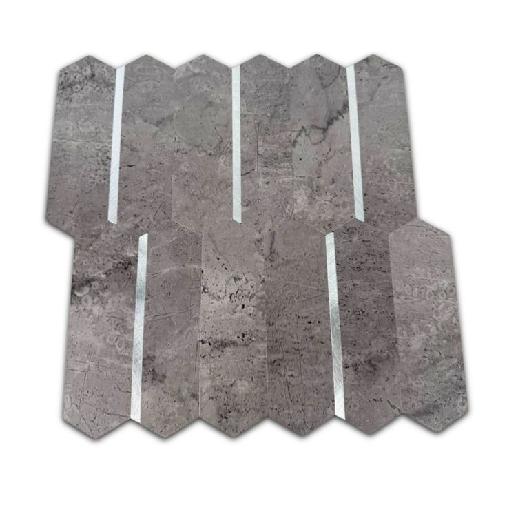 Sisustuslevy Nordih Grey Marble Pinstripe, 4x275x270mm