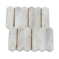 Sisustuslevy Nordih White Marble Pinstripe, 4x275x270mm