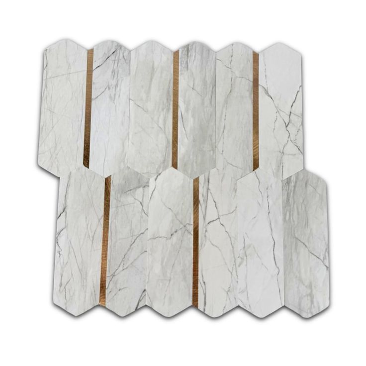 Sisustuslevy Nordih White Marble Pinstripe, 4x275x270mm