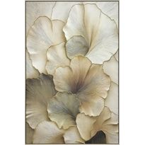 Käsintehty seinätaide Nordih Botanical Gold Petals, 120x80cm