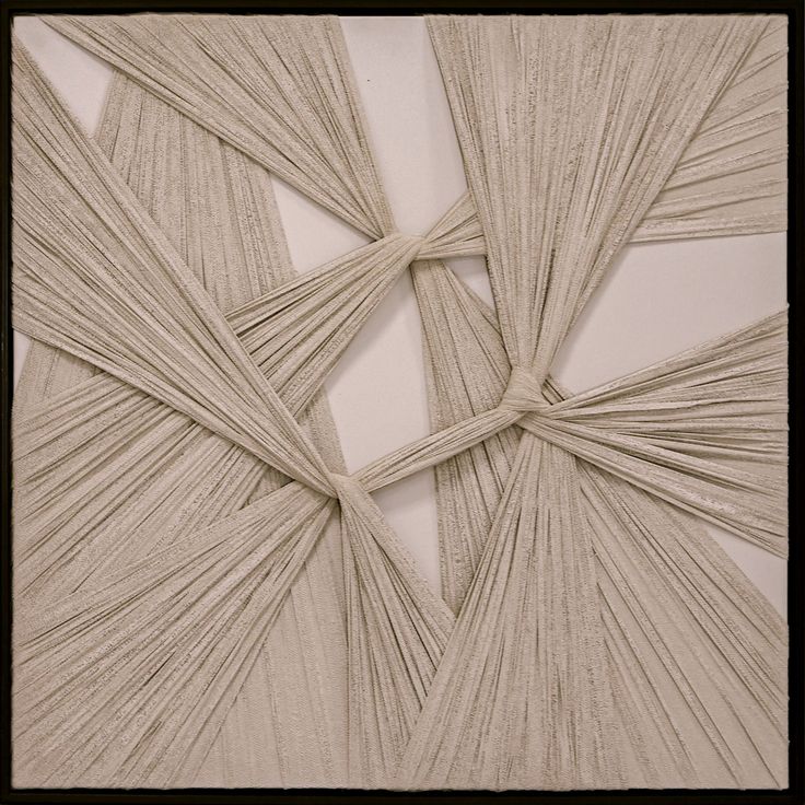 Seinätaide Nordih Plaster Textile Knot Structure Beige, 80x80cm