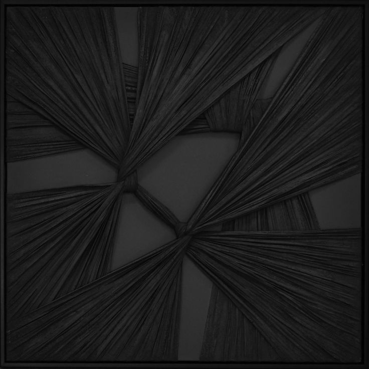 Seinätaide Nordih Plaster Textile Knot Structure Black, 80x80cm
