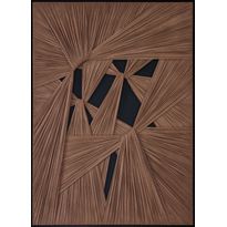 Käsintehty seinätaide Nordih Plaster Textile Knot Structure Brown&amp;Black, 120x80cm