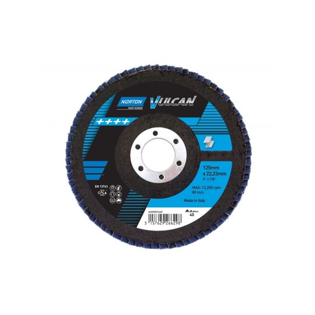 Lamellilaikka Norton Vulcan R842, 125x22mm, P40