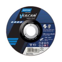 Hiomalaikka Norton Vulcan A30S T27, 125x6.4x22.23mm, 125x6