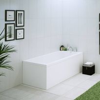 L-paneeli kylpyammeeseen Nordhem Saltholmen Nordurit, 1575x700mm, valkoinen