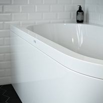 L-paneeli kylpyammeeseen Nordhem Torekov Standard, 1600x725mm, valkoinen