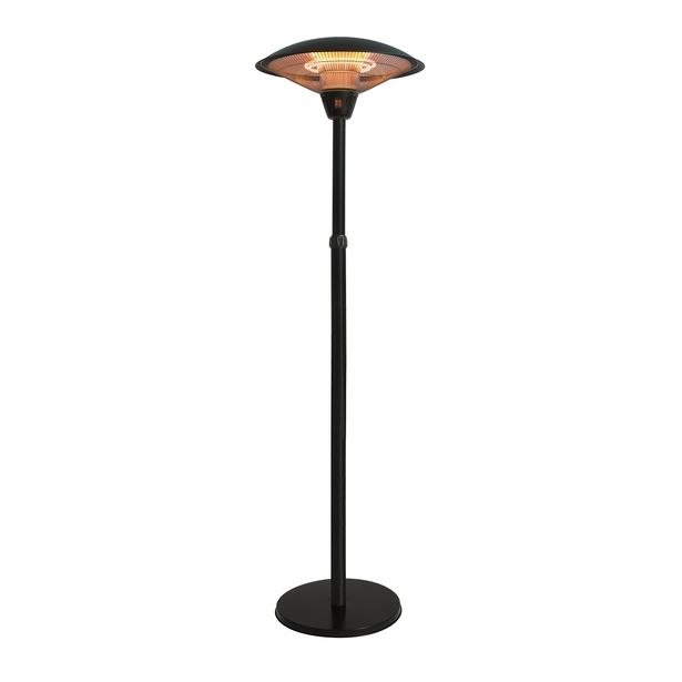 Terassilämmitin Hortus Teleskooppi, lattiamalli, 800/1200/2100W, HA, musta