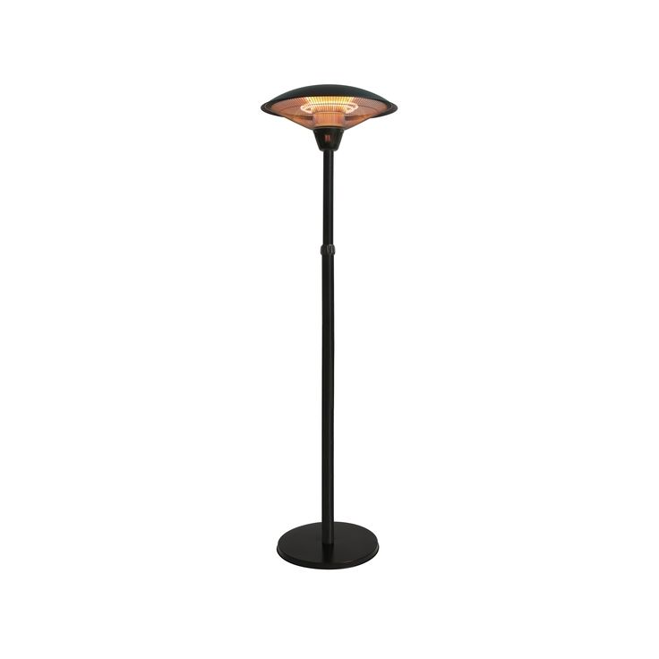 Terassilämmitin Hortus Teleskooppi, lattiamalli, 800/1200/2100W, HA, musta