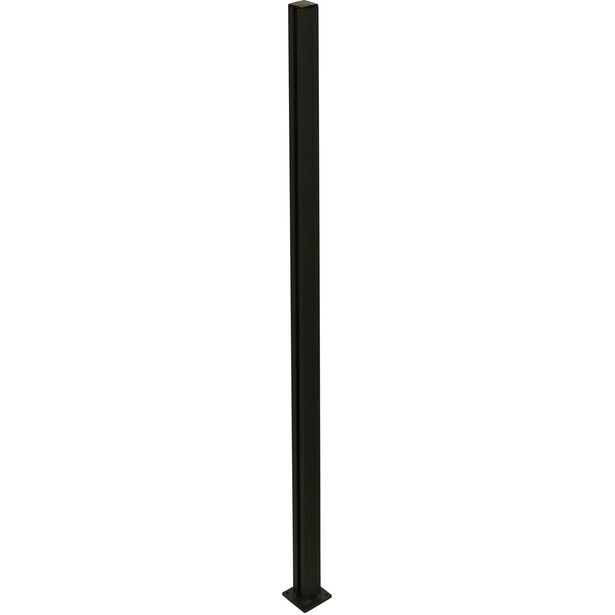 Multi -alumiinitolppa 150 cm lasipaneelille, musta 158 cm HORTUS